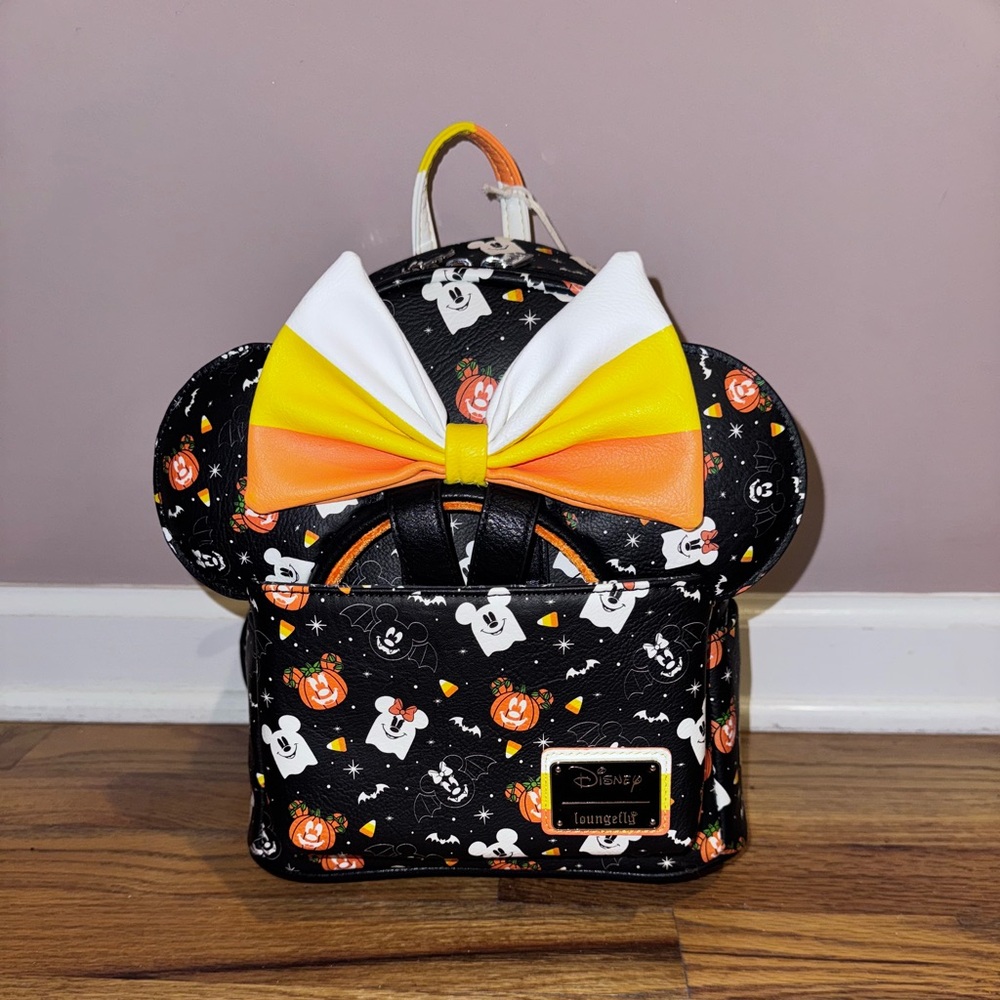 Loungefly Disney backpack and Minnie ears set